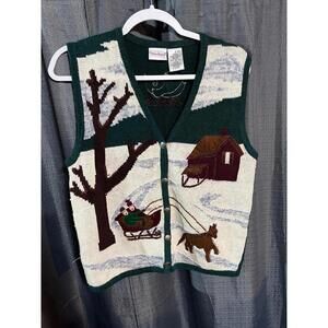 Vintage Bobbie Brooks  Christmas/ winter/ holiday sweater vest